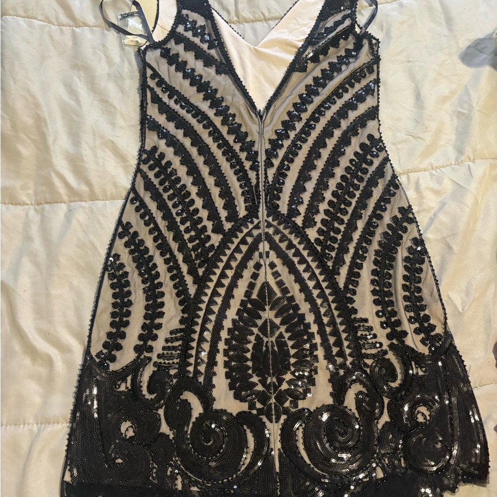 Stunning Black Sequin Mini Dress